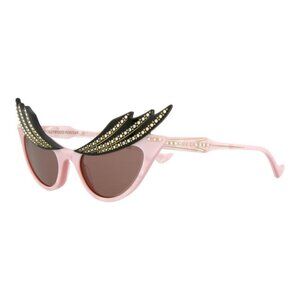 Gucci Womens Cat Eye Pink Pink Brown Fashion Designer Eyewear
